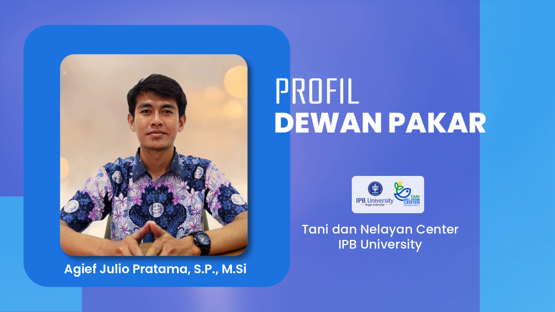 Agief Julio Pratama, S.P., M.Si