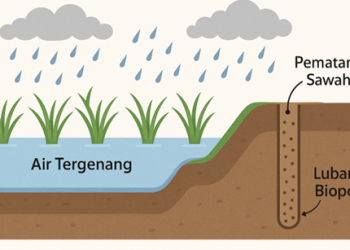 Skema biopori dipematang