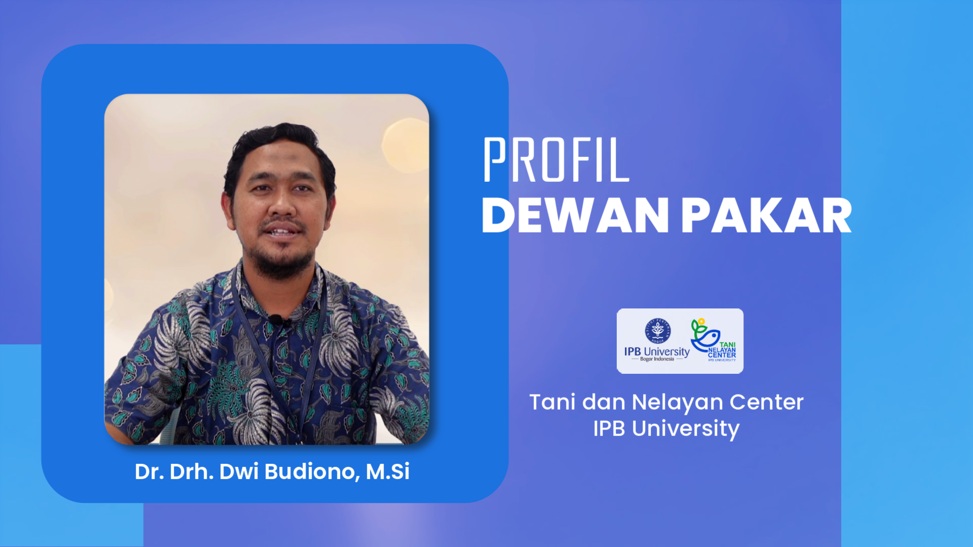 Dr. Drh. Dwi Budiono, M.Si